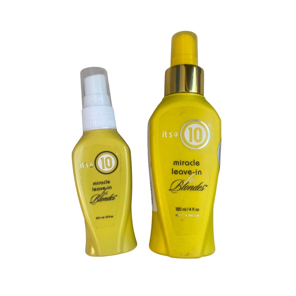 Its A 10 Miracle Leave-In for Blondes Hair Treatment Set 4oz and 2oz Bottles